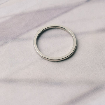 1930s White Gold Band - Lost Owl Jewelry