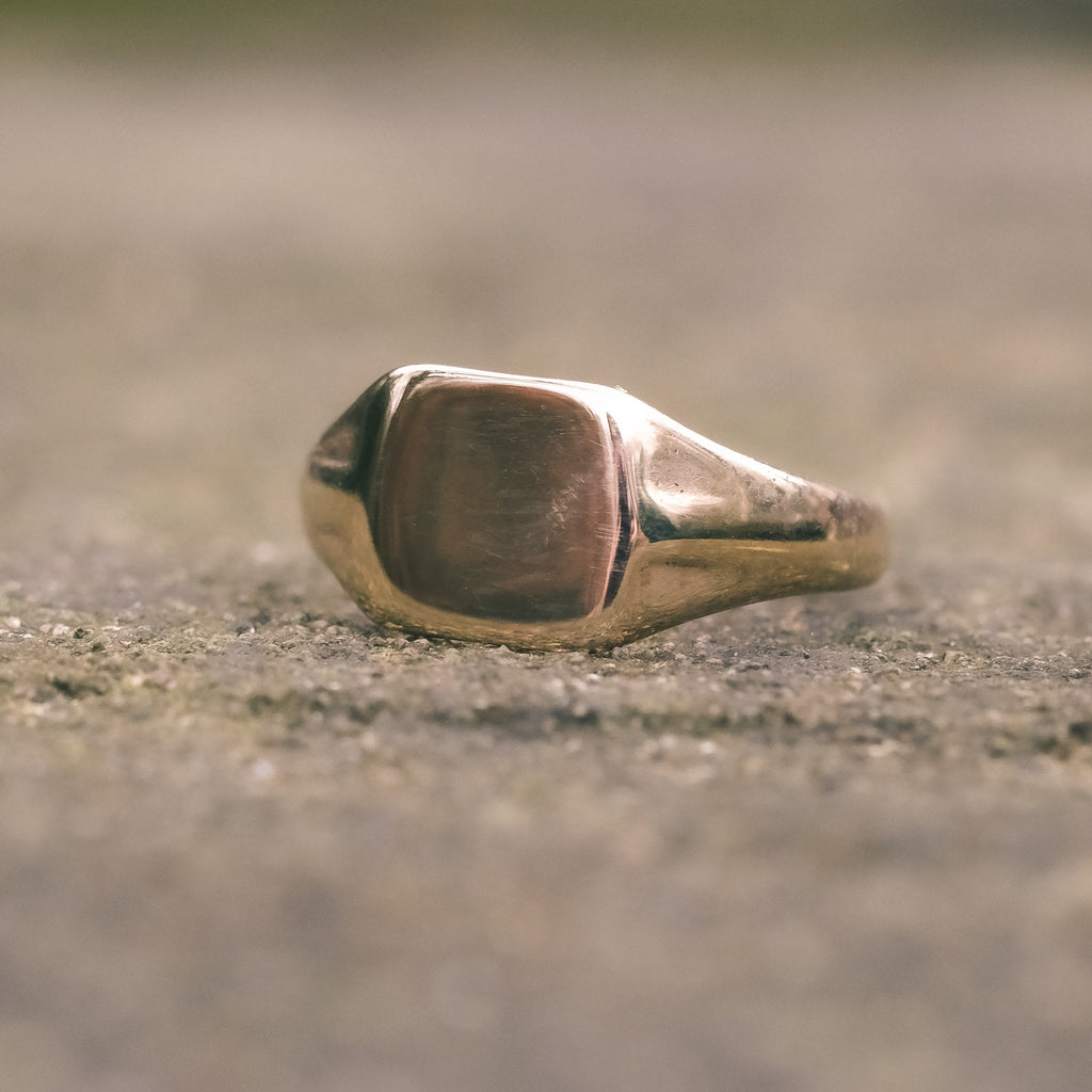 1950 Small Rectangle Signet Ring - Lost Owl Jewelry