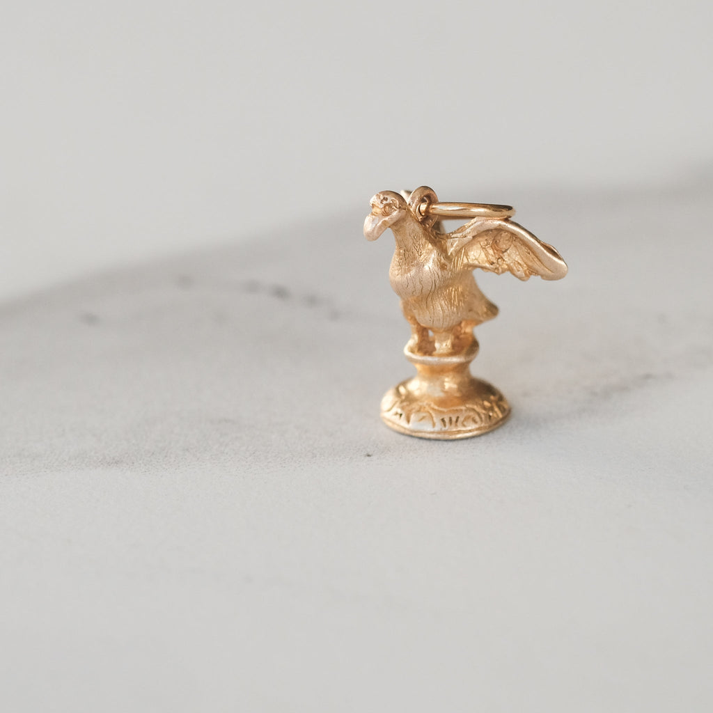 1952 Gold Duck Pendant - Lost Owl Jewelry