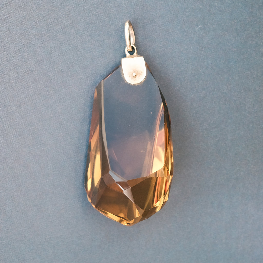 1960s Asymmetrical Citrine Pendant - Lost Owl Jewelry