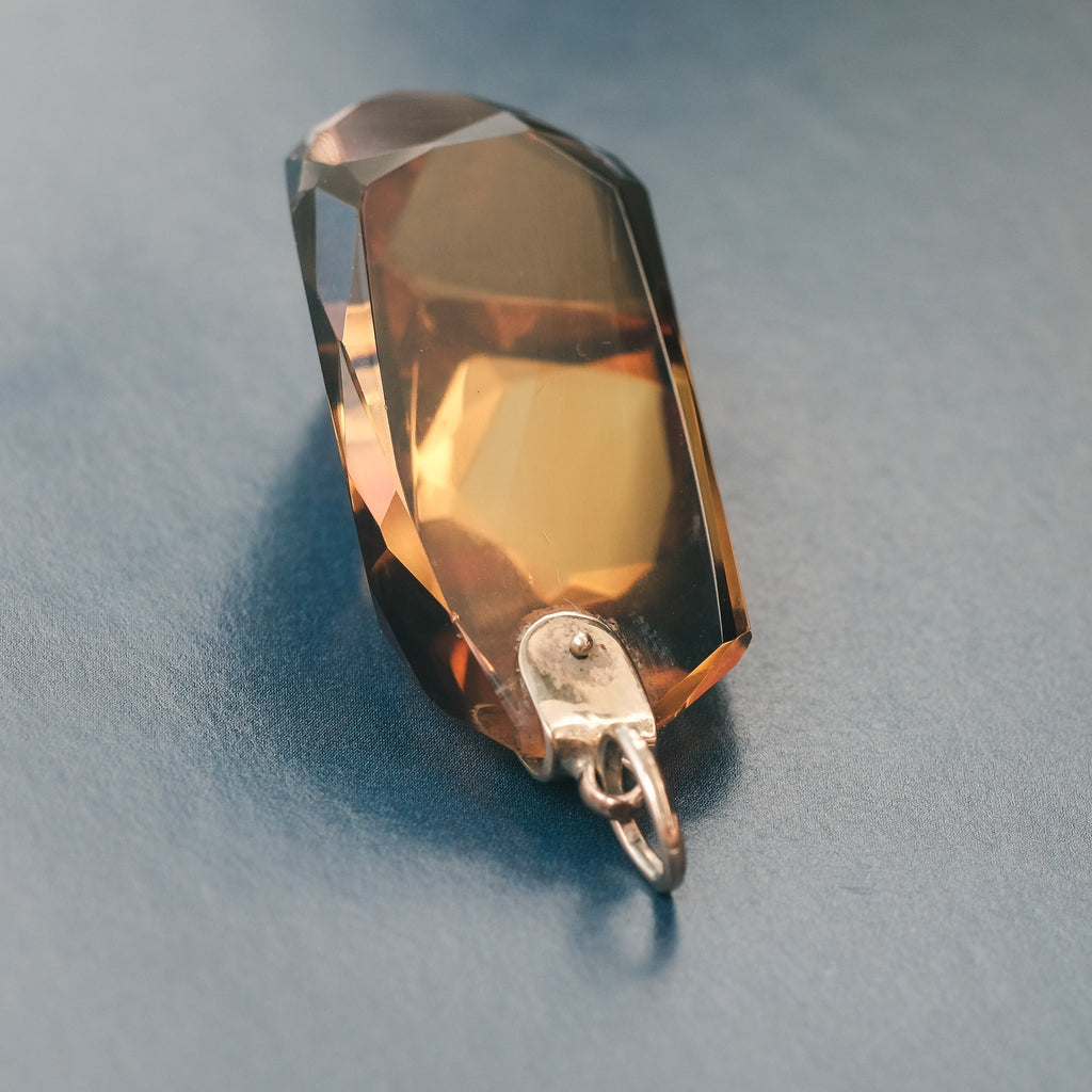 1960s Asymmetrical Citrine Pendant - Lost Owl Jewelry