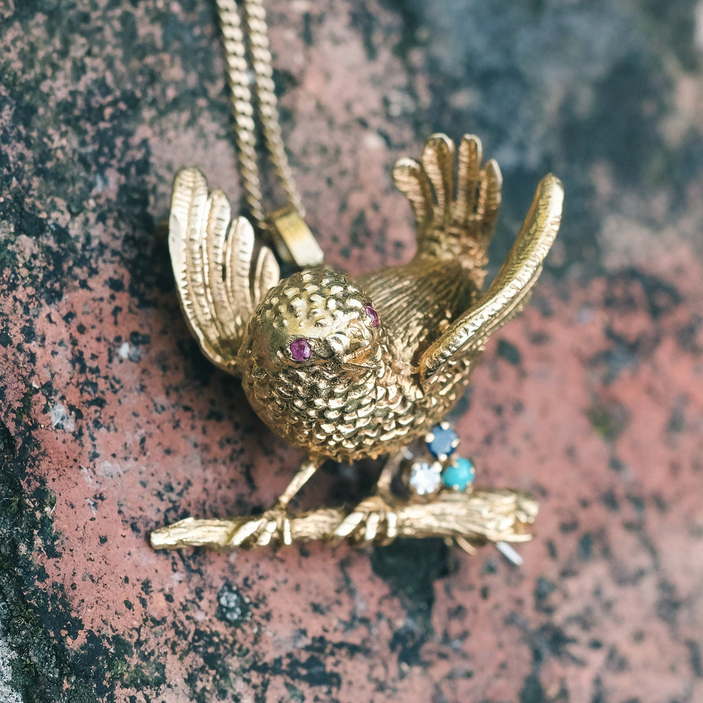 1960s Ben Rosenfeld Bird Brooch - Lost Owl Jewelry