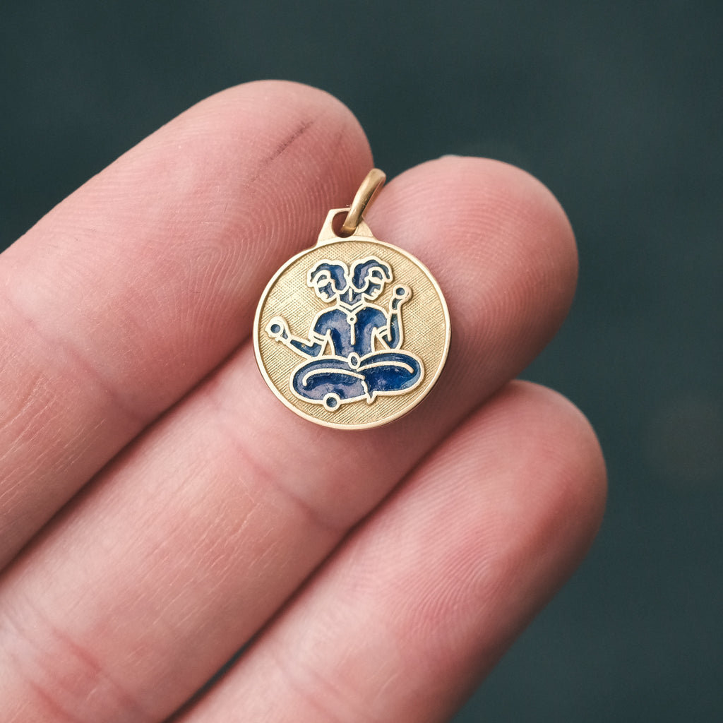 1960s Gemini Zodiac Pendant - Lost Owl Jewelry