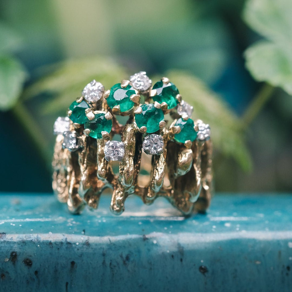 1960s Molten Gold Ring by George Weil - Lost Owl Jewelry