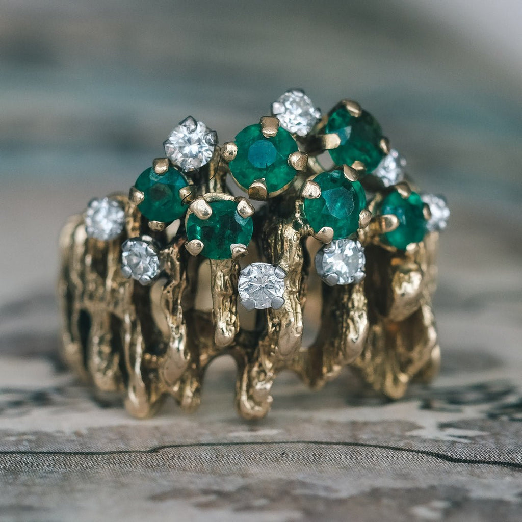 1960s Molten Gold Ring by George Weil - Lost Owl Jewelry