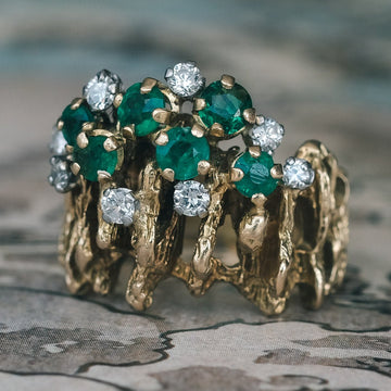 1960s Molten Gold Ring by George Weil - Lost Owl Jewelry