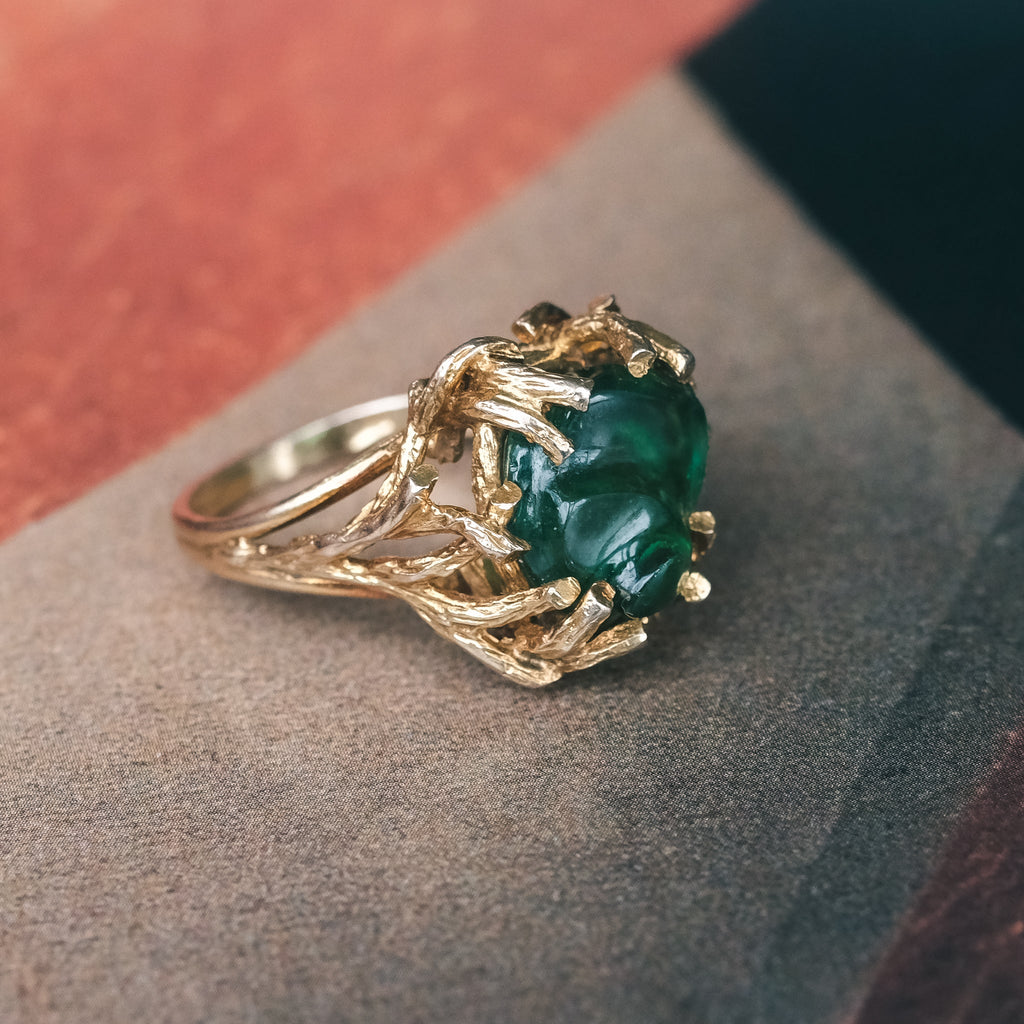 1960s Tourmaline Nest Ring - Lost Owl Jewelry