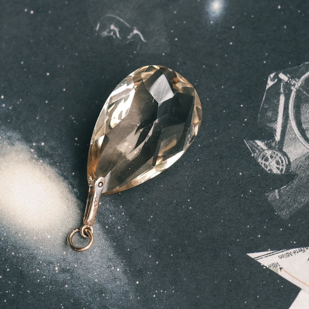 1970s Citrine Pendant - Lost Owl Jewelry