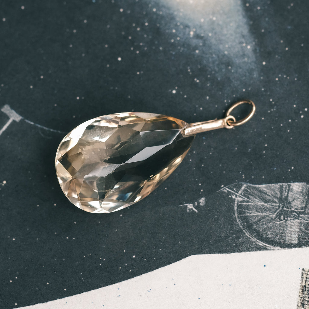 1970s Citrine Pendant - Lost Owl Jewelry