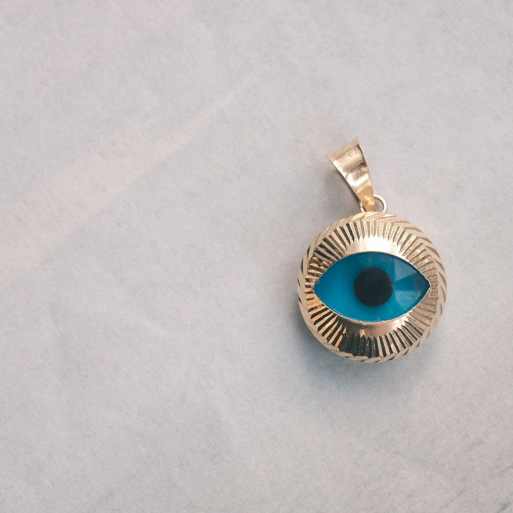 1970s Evil Eye Pendant - Lost Owl Jewelry