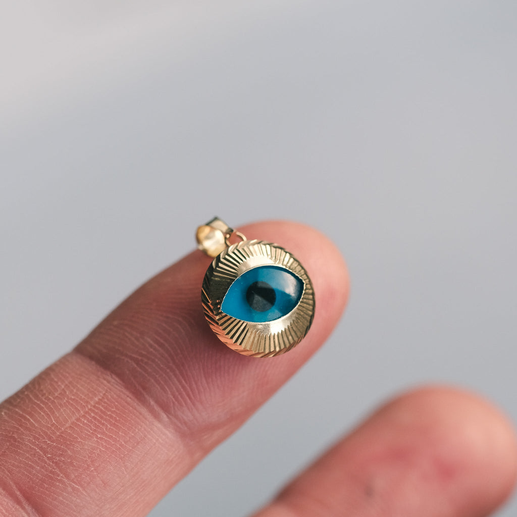 1970s Evil Eye Pendant - Lost Owl Jewelry