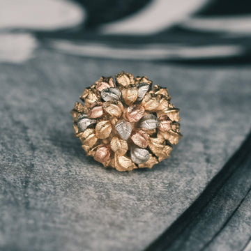 1970s Italian Leafy Bombé Ring - Lost Owl Jewelry