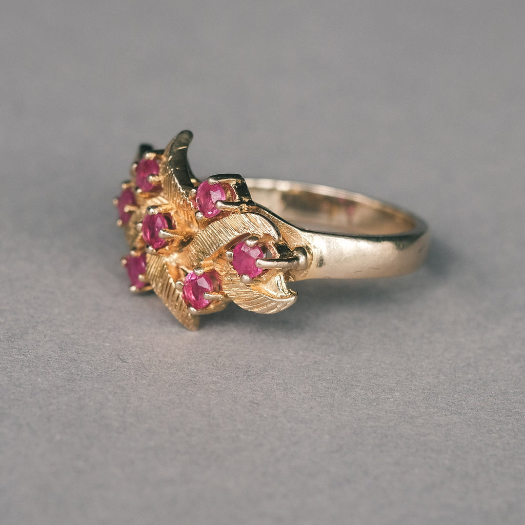 1970s Modernist Ruby Ring - Lost Owl Jewelry