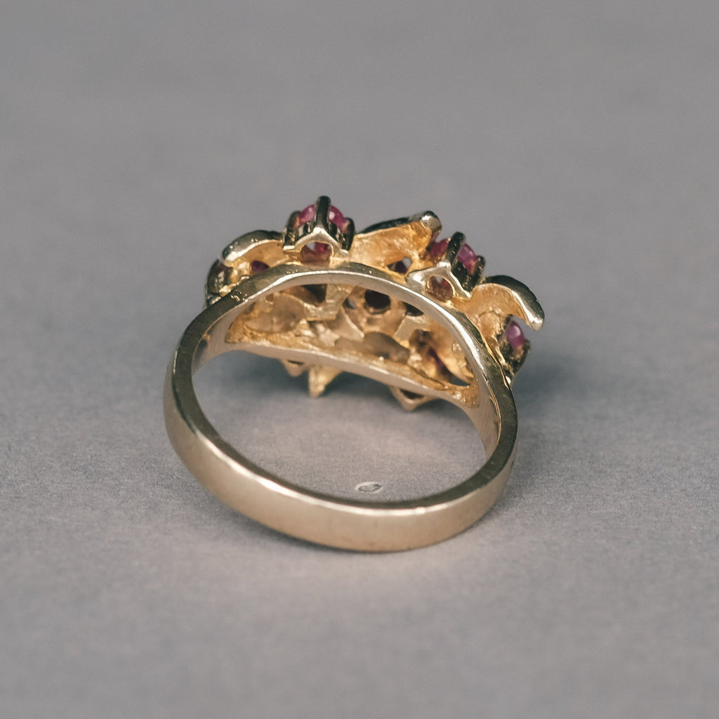 1970s Modernist Ruby Ring - Lost Owl Jewelry