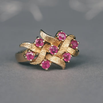 1970s Modernist Ruby Ring - Lost Owl Jewelry