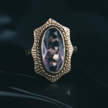 1974 Amethyst Frill Ring - Lost Owl Jewelry