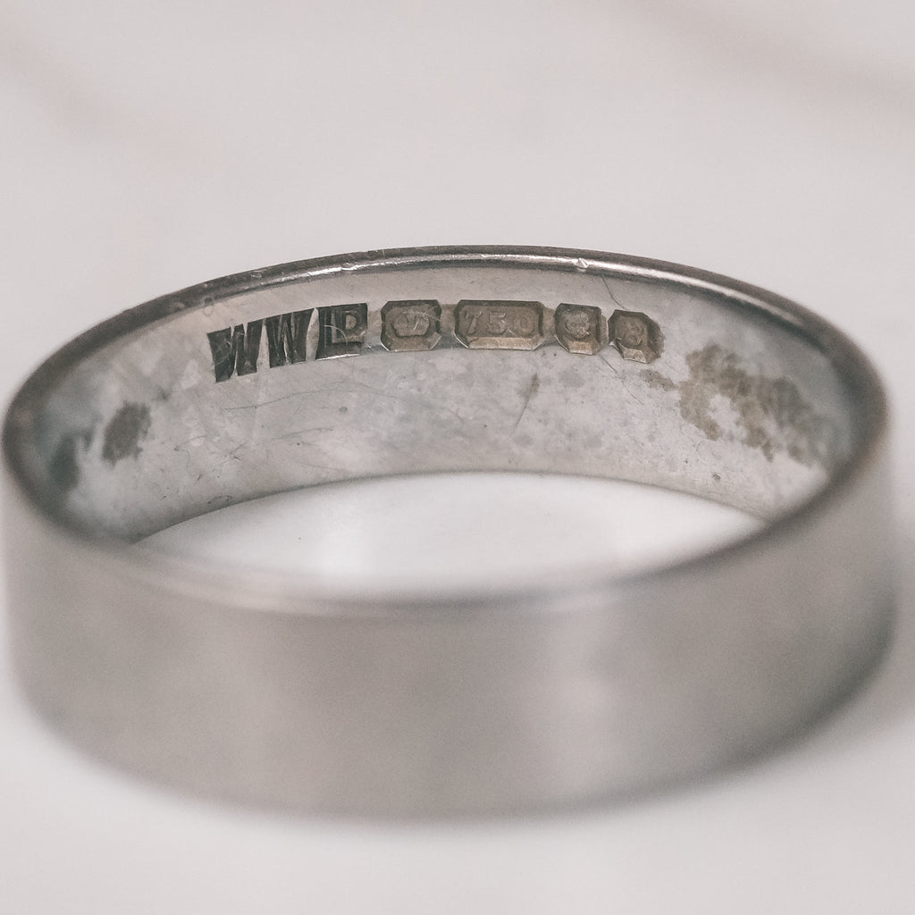 1976 White Gold Band - Lost Owl Jewelry