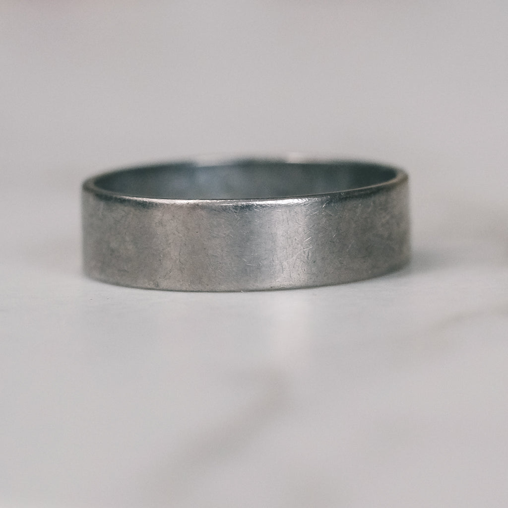 1976 White Gold Band - Lost Owl Jewelry