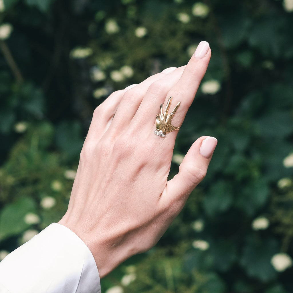1980s Hand Ring - Lost Owl Jewelry