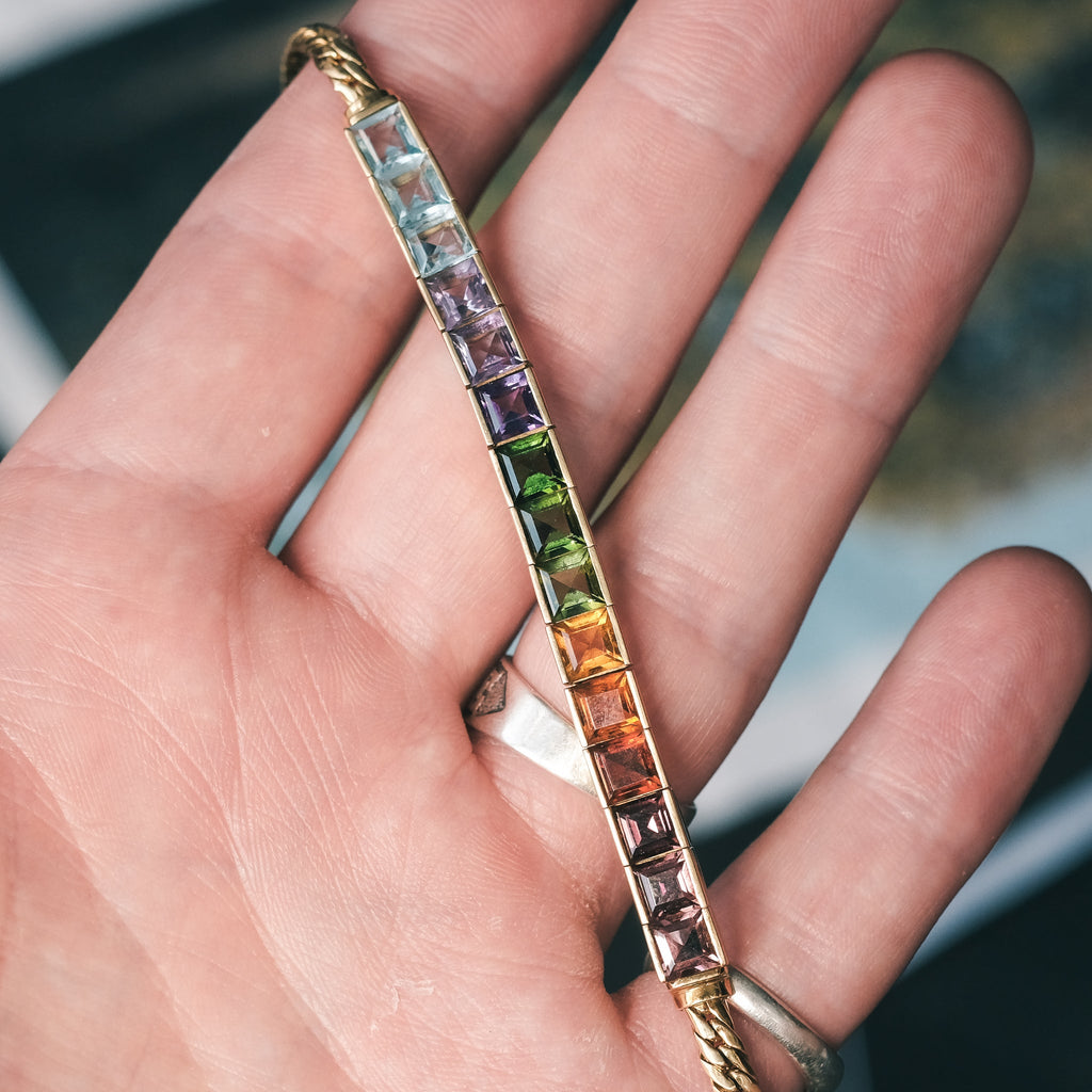 1980s Rainbow Bracelet - Lost Owl Jewelry