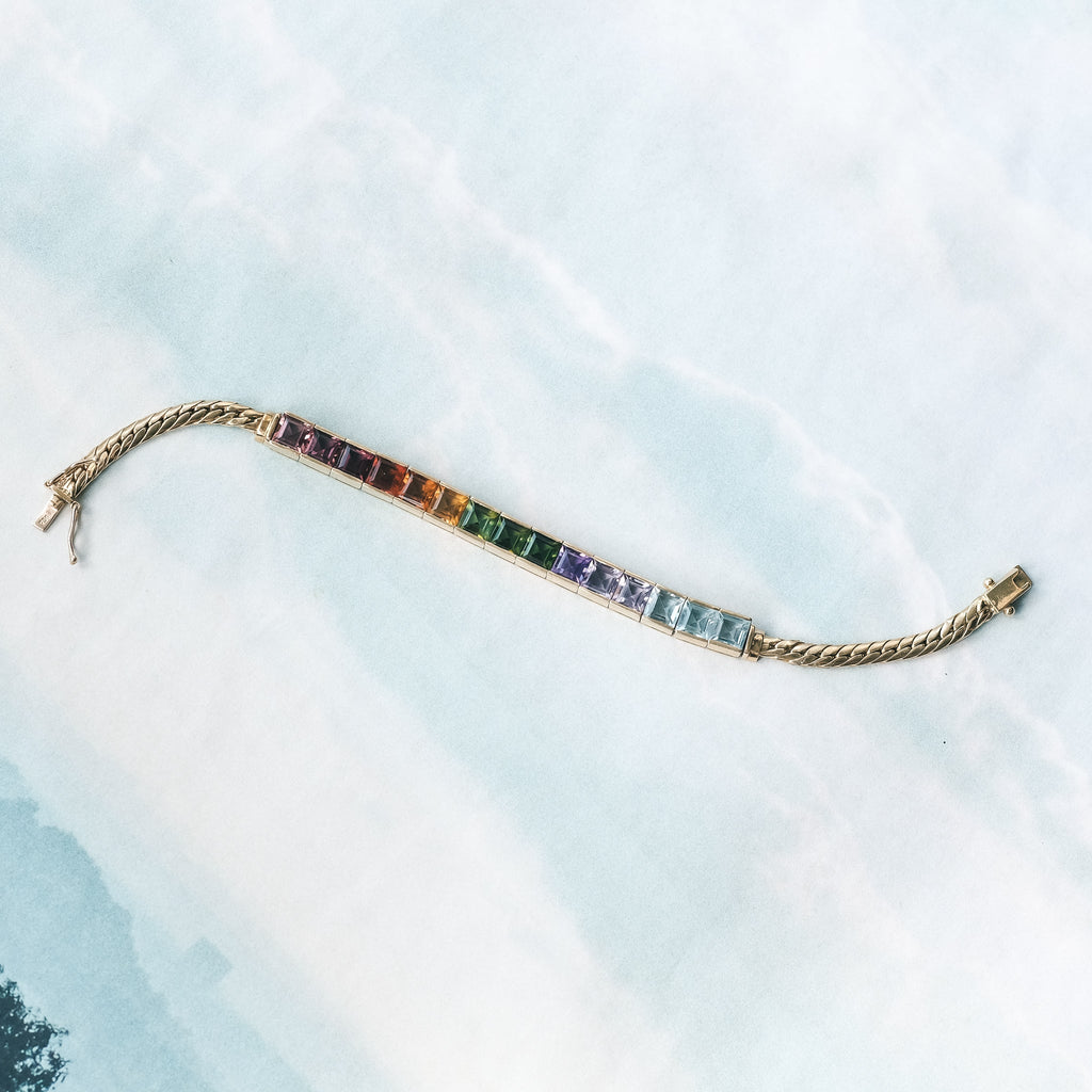 1980s Rainbow Bracelet - Lost Owl Jewelry