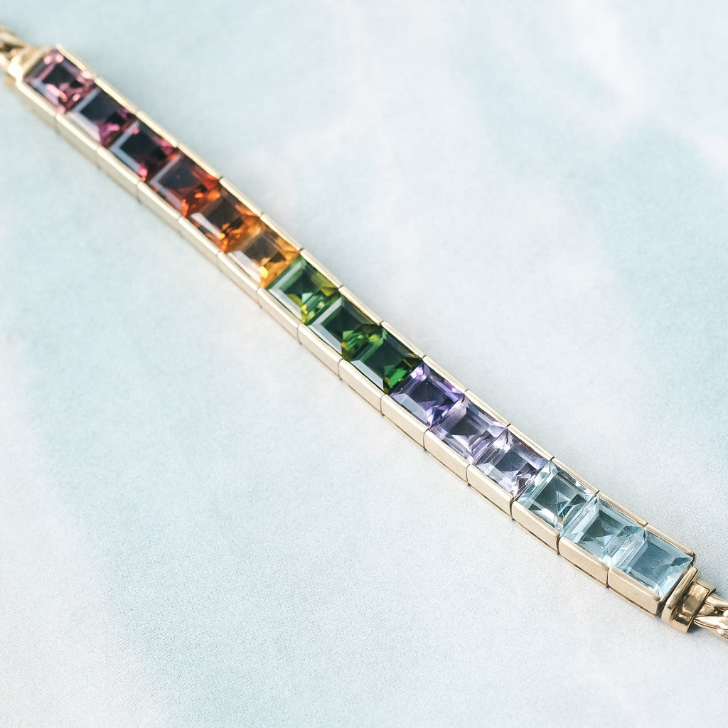 1980s Rainbow Bracelet - Lost Owl Jewelry