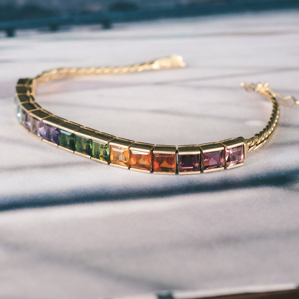 1980s Rainbow Bracelet - Lost Owl Jewelry