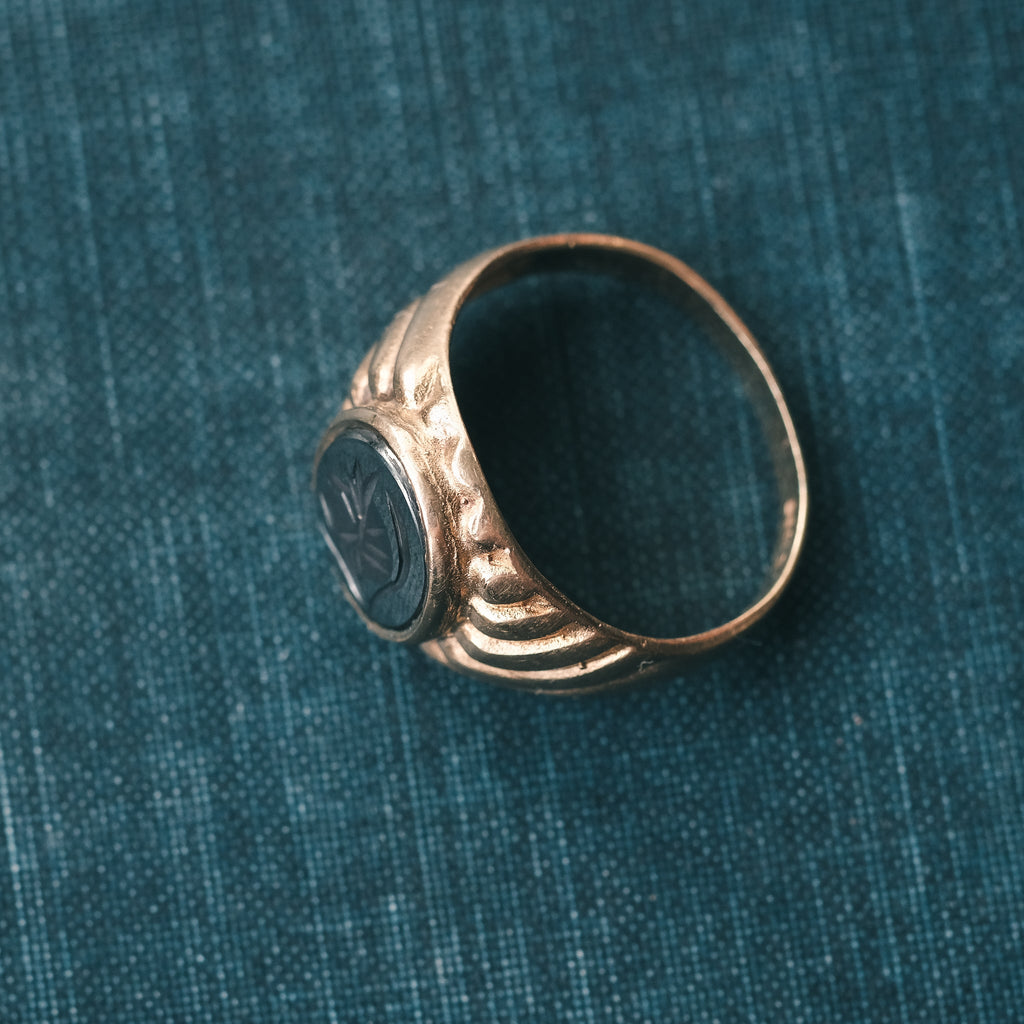 1988 Hematite Centurion Ring - Lost Owl Jewelry