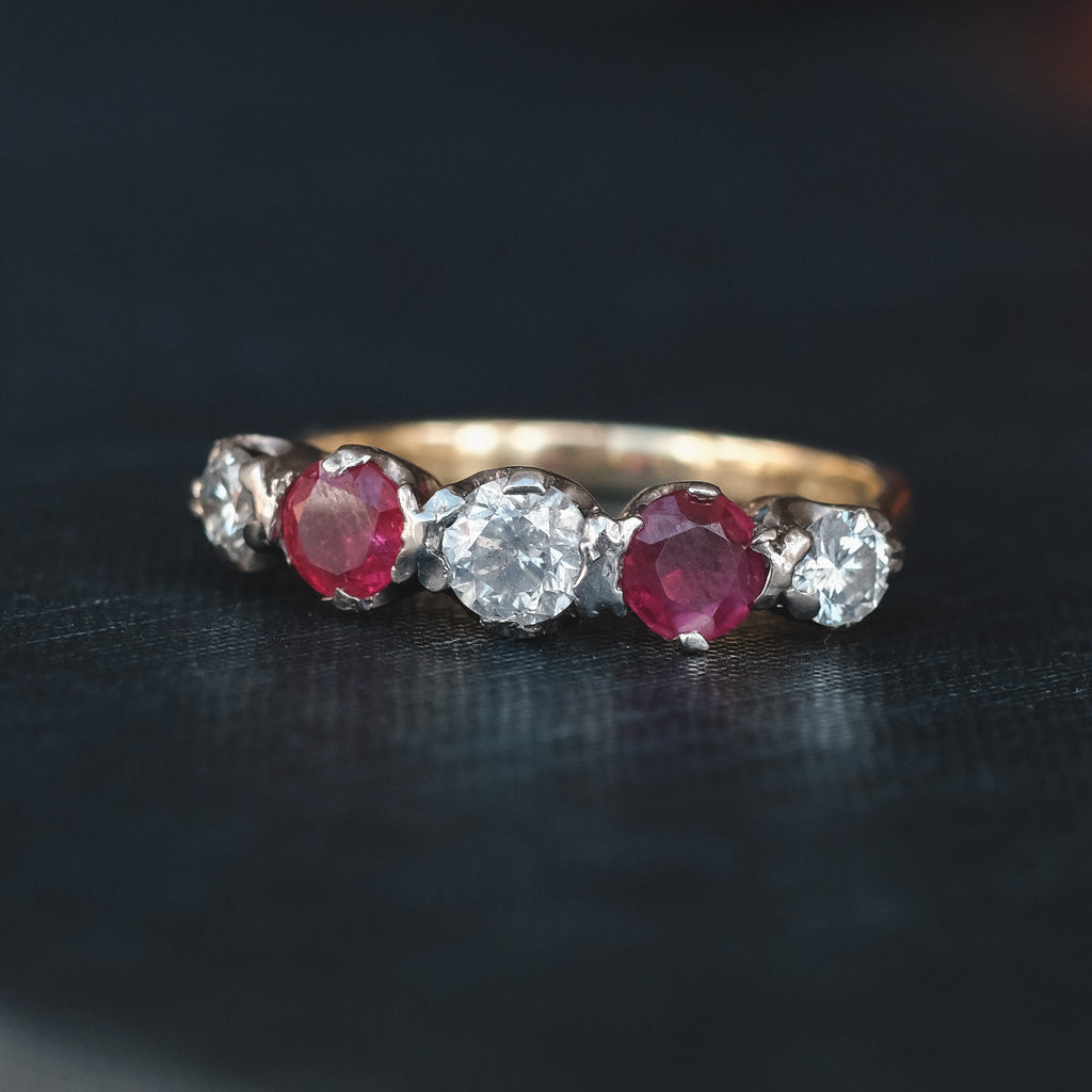 1994 Diamond & Ruby Ring - Lost Owl Jewelry