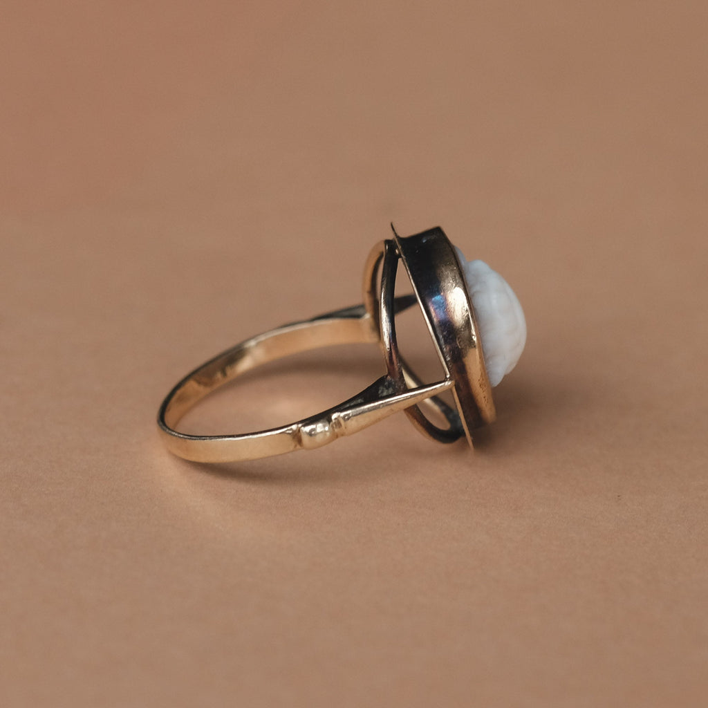 19th Century Crab Cameo Ring - Lost Owl Jewelry