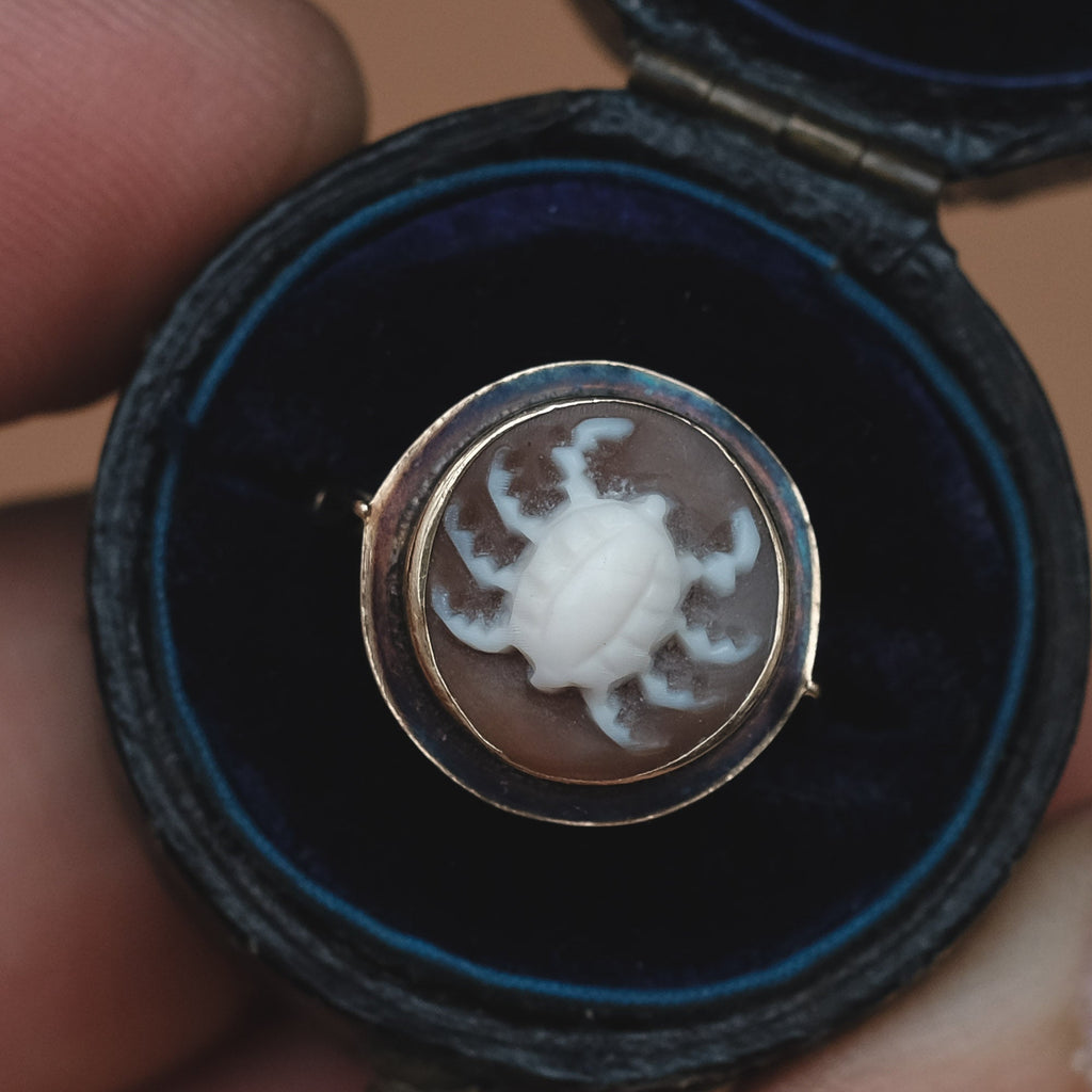 19th Century Crab Cameo Ring - Lost Owl Jewelry