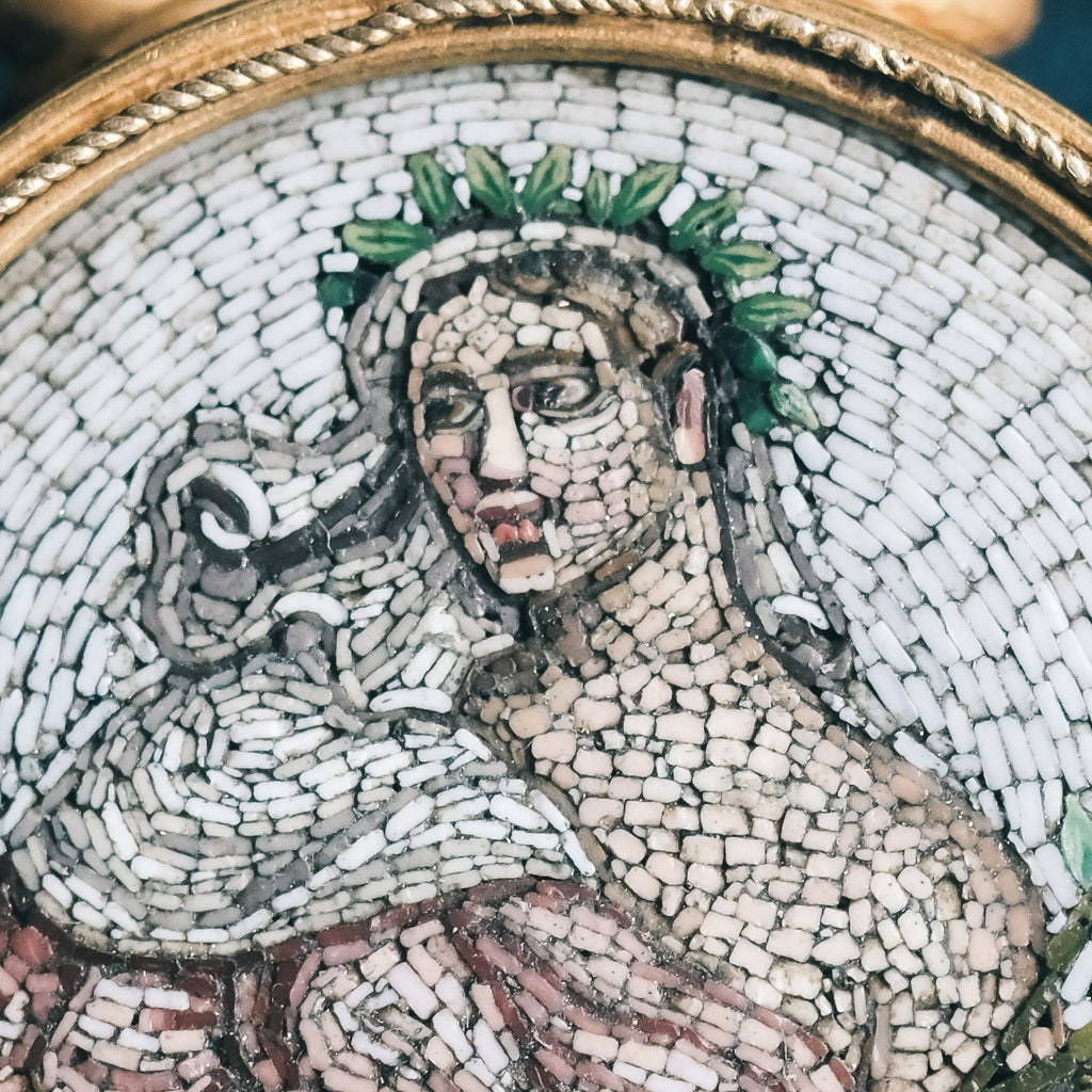19th Century "Daphne" Micromosaic Brooch - Lost Owl Jewelry
