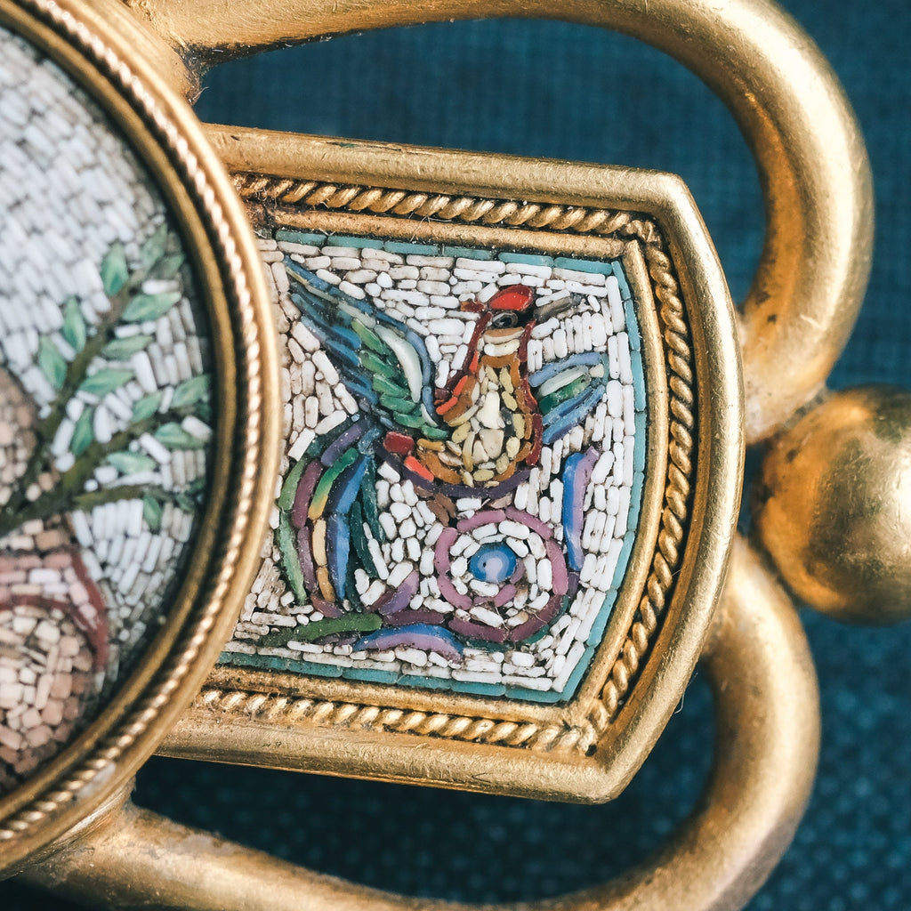 19th Century "Daphne" Micromosaic Brooch - Lost Owl Jewelry