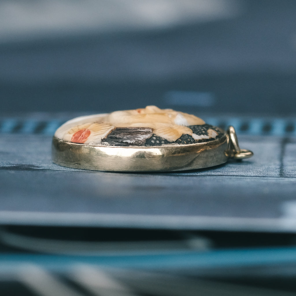 19th Century Japanese Good Luck Pendants - Lost Owl Jewelry
