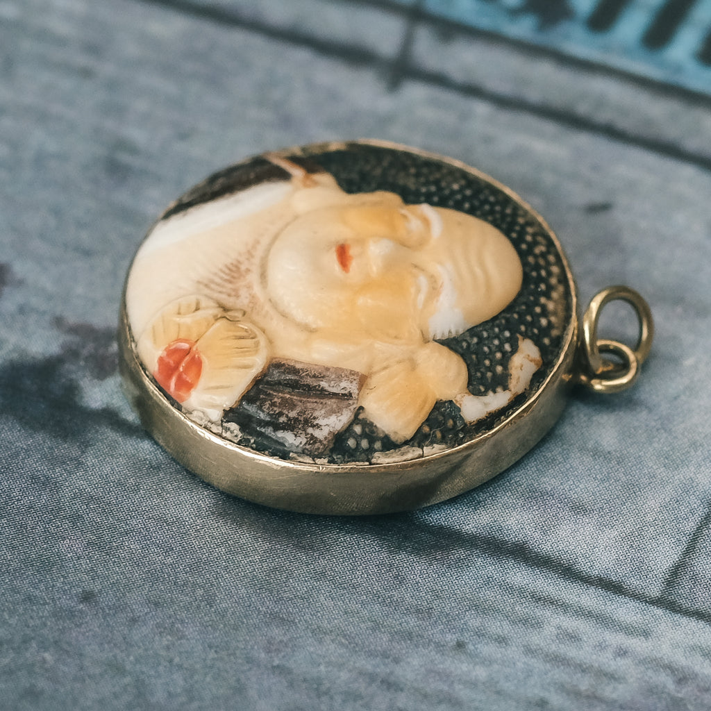 19th Century Japanese Good Luck Pendants - Lost Owl Jewelry