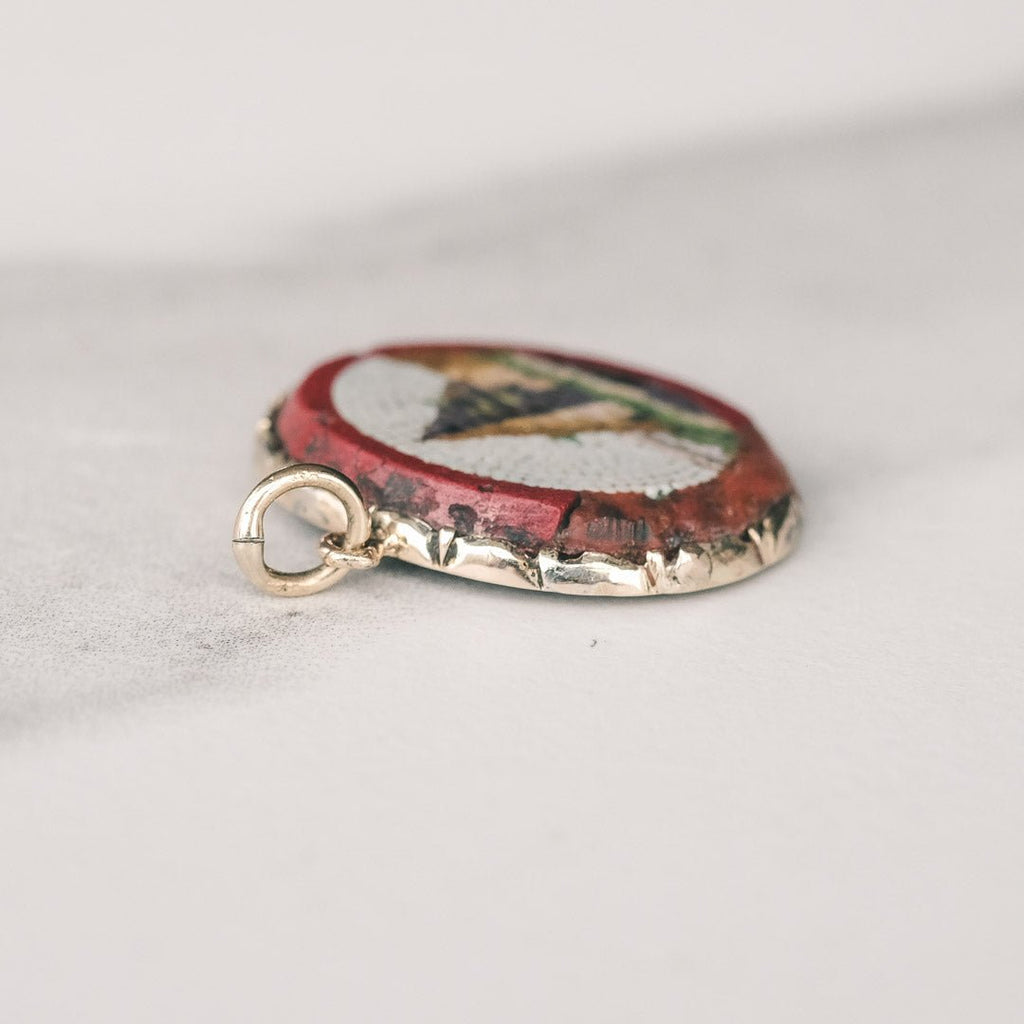 19th Century Micromosaic Pyramid Pendant - Lost Owl Jewelry