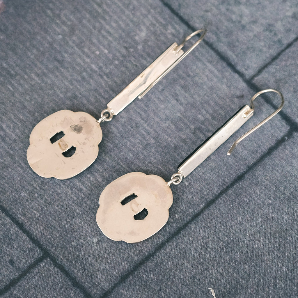 19th Century Shakudō Dragon Earrings - Lost Owl Jewelry