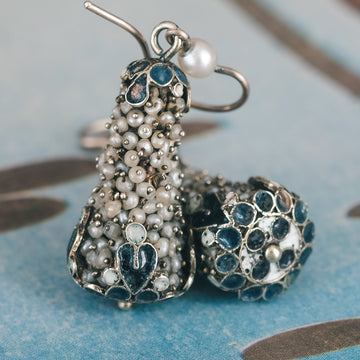 19th Century Siam Pearl Bunch Earrings - Lost Owl Jewelry