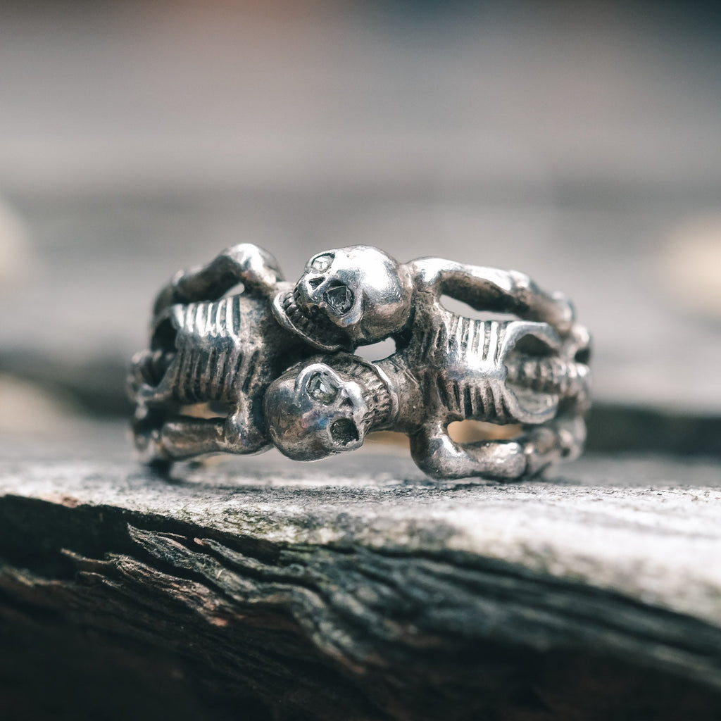 19th Century 'Two Skeletons' Ring - Lost Owl Jewelry