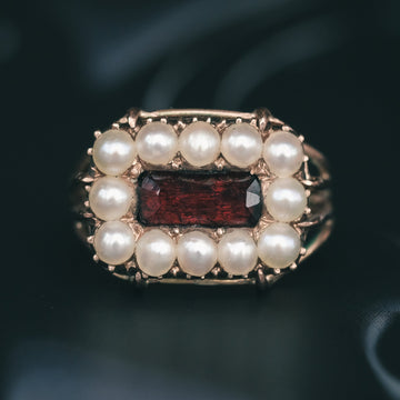 27. Georgian Garnet Clasp Ring - Lost Owl Jewelry