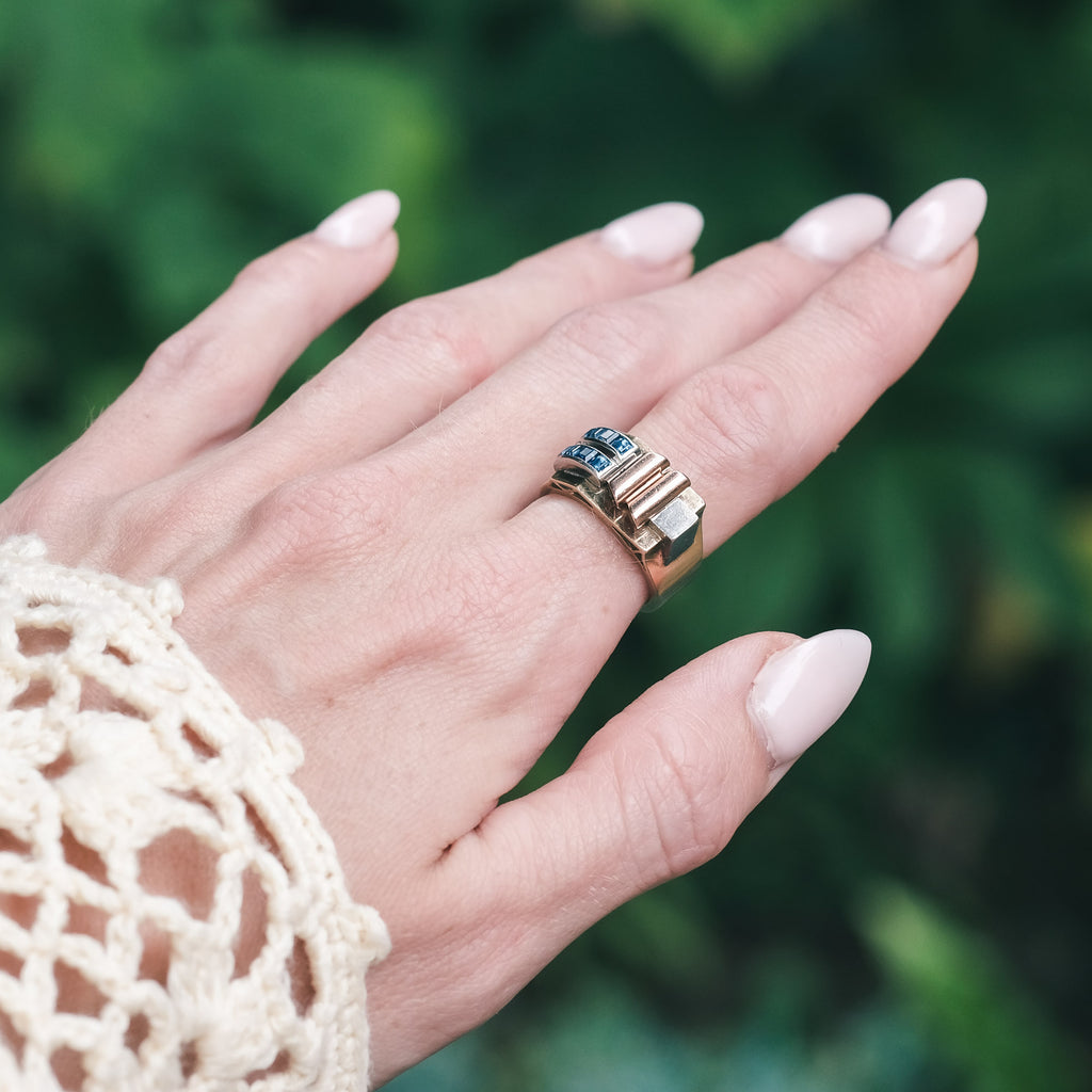 Constructivist Tank Ring – Lost Owl Jewelry