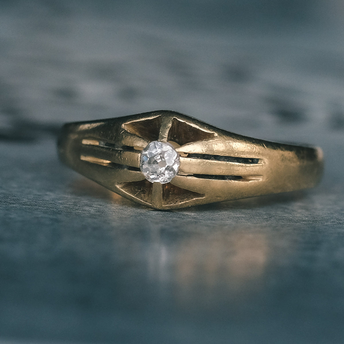 Art Deco Diamond Belcher Ring – Lost Owl Jewelry