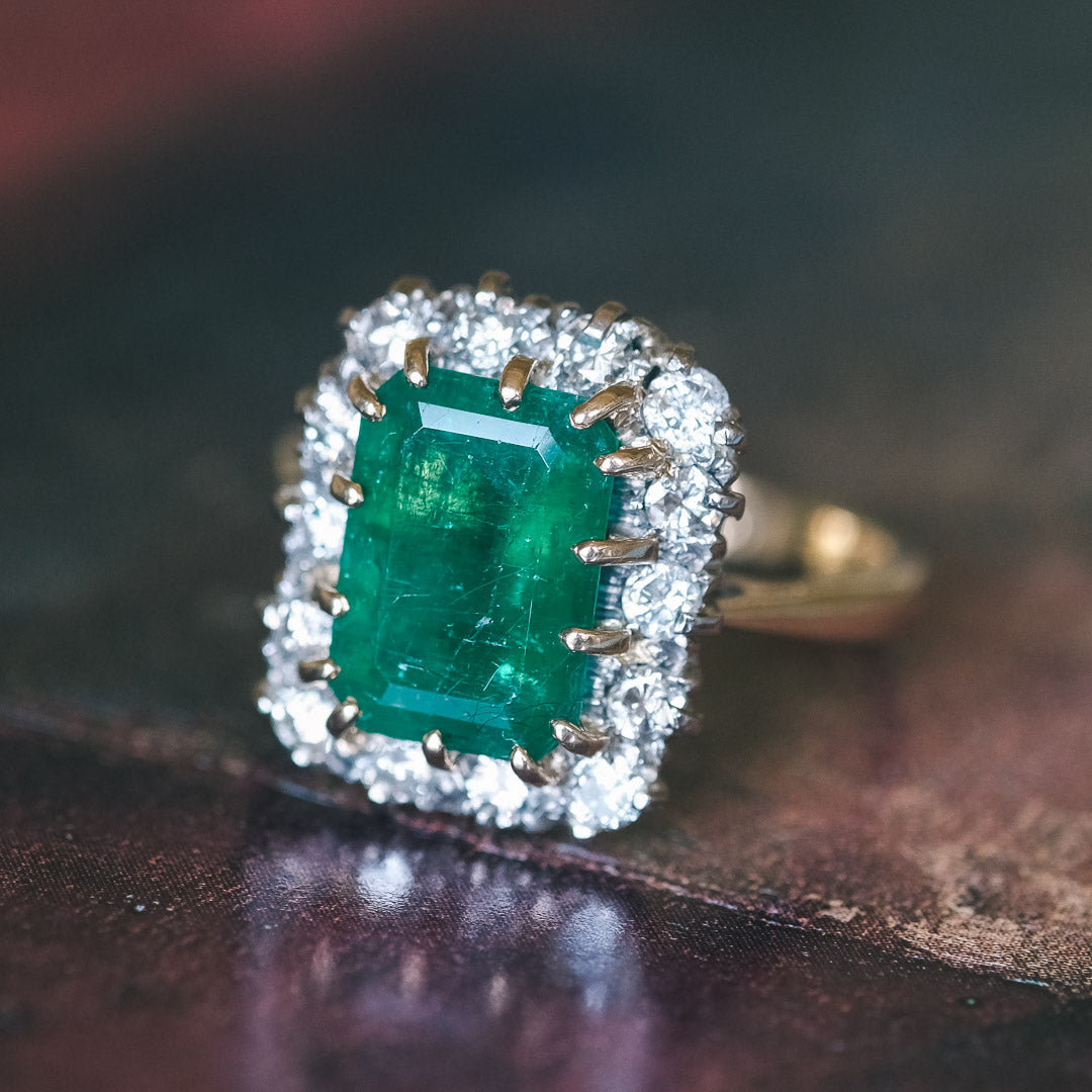 Vintage Emerald 'Picture Frame' Ring – Lost Owl Jewelry