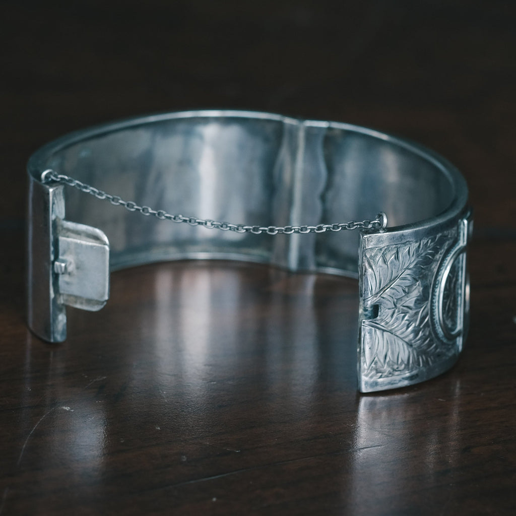 Aesthetic Movement Silver Cuff - Lost Owl Jewelry