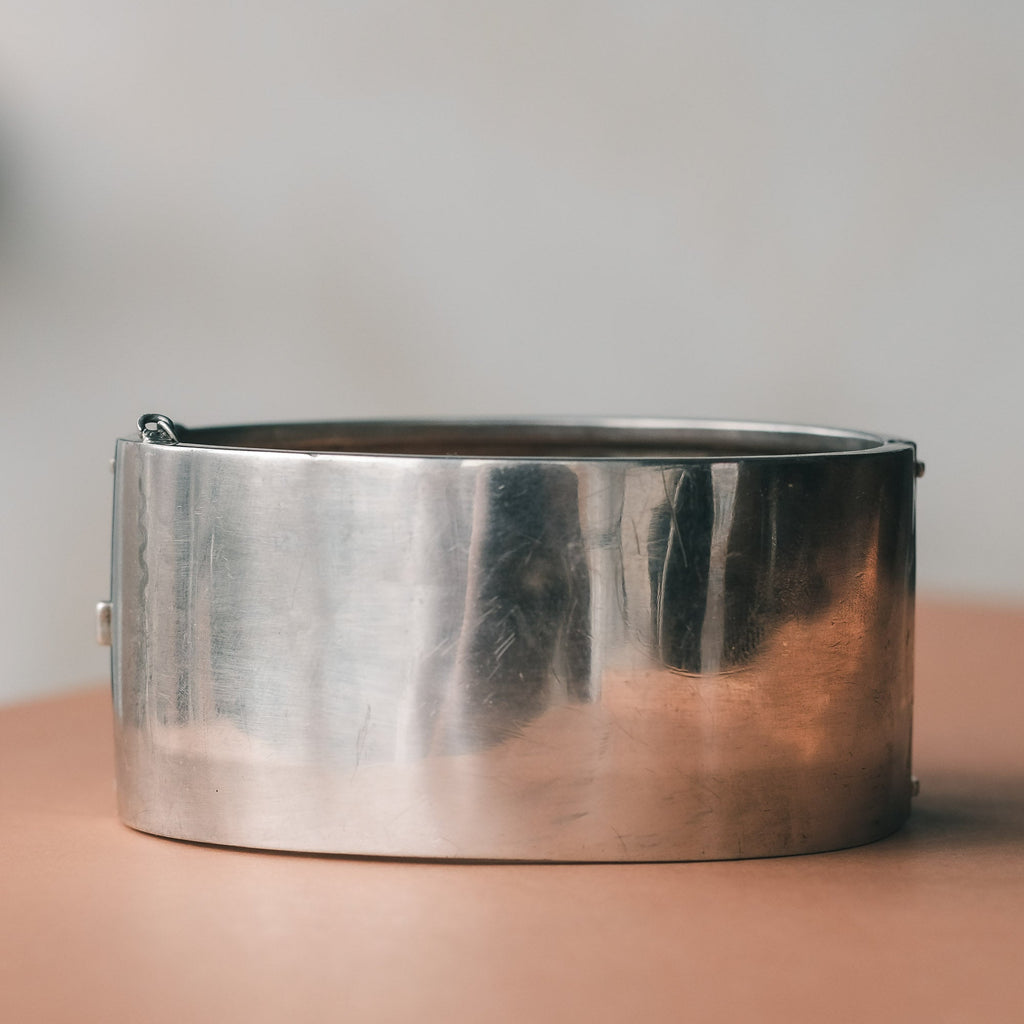 Aesthetic Movement Silver Cuff - Lost Owl Jewelry