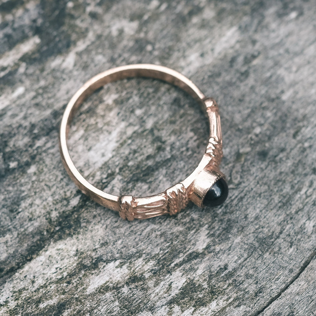 Ancient Revival Garnet Ring - Lost Owl Jewelry
