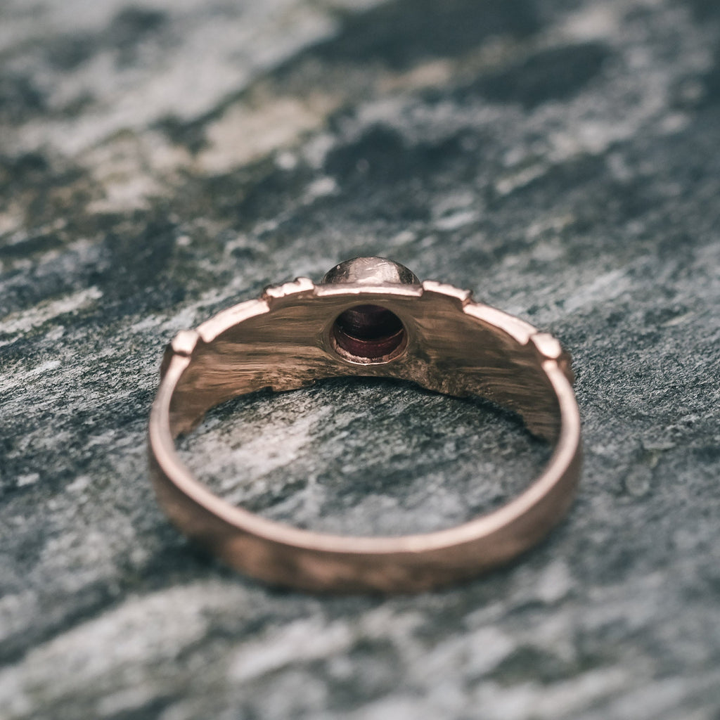 Ancient Revival Garnet Ring - Lost Owl Jewelry