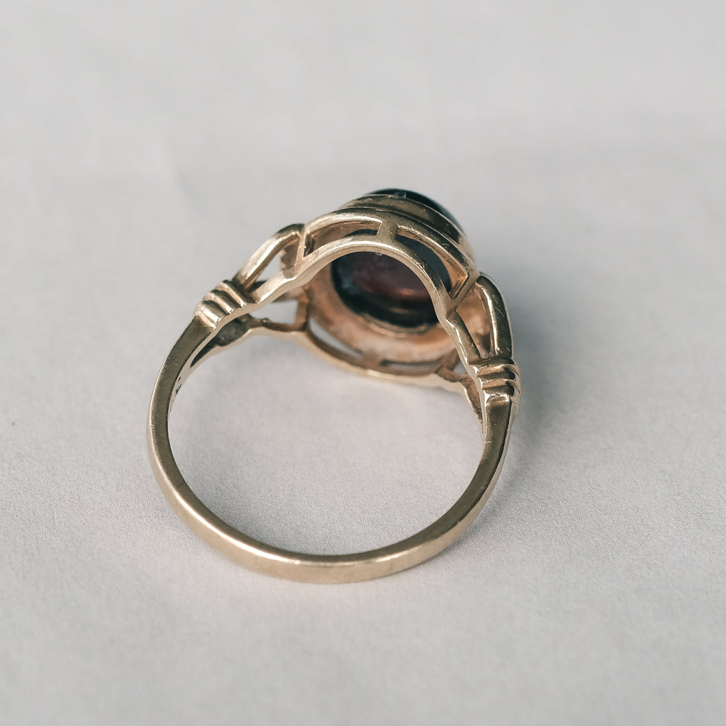 Ancient Revival Garnet Ring - Lost Owl Jewelry