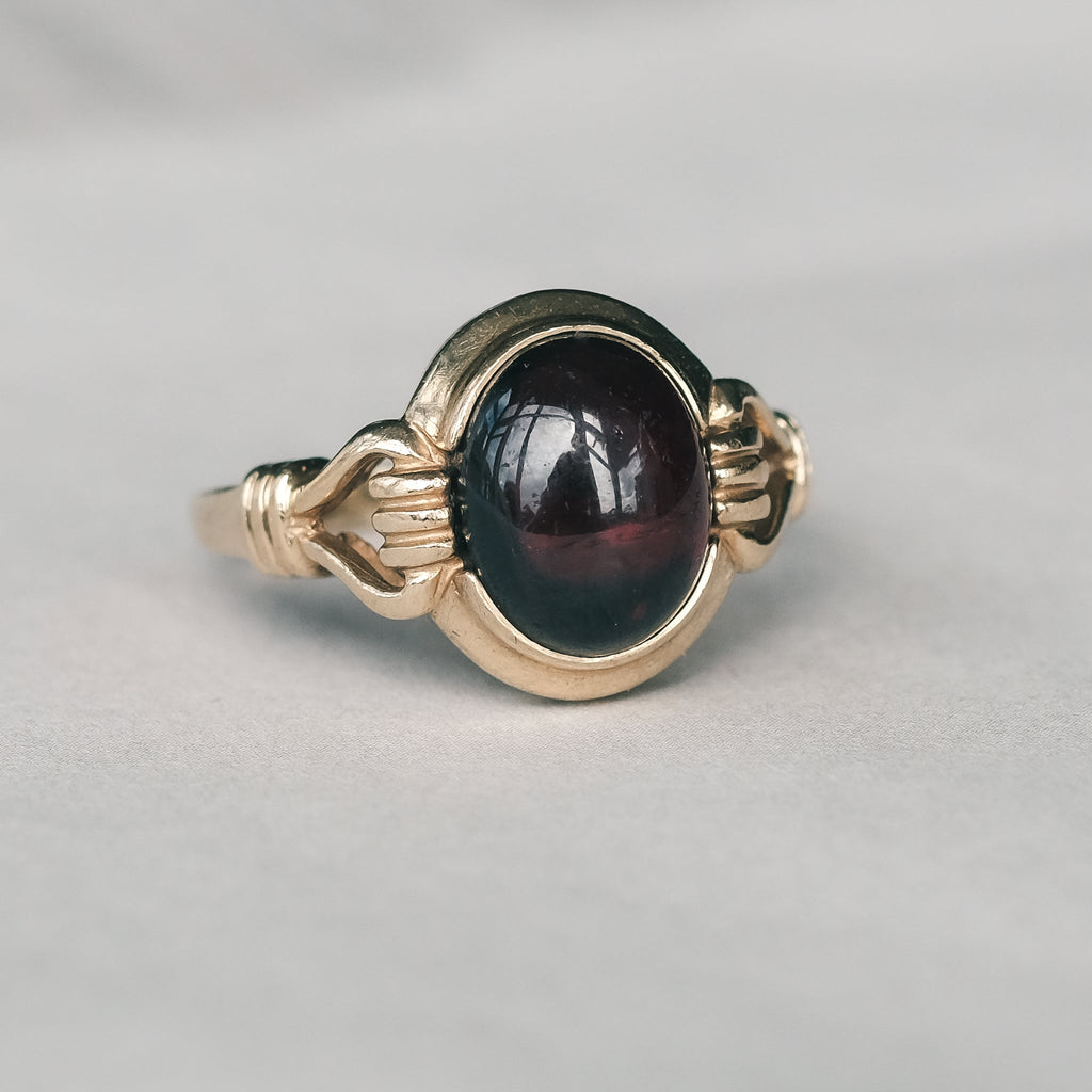 Ancient Revival Garnet Ring - Lost Owl Jewelry