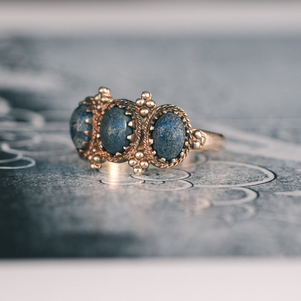 Ancient Revival Lapis Ring - Lost Owl Jewelry